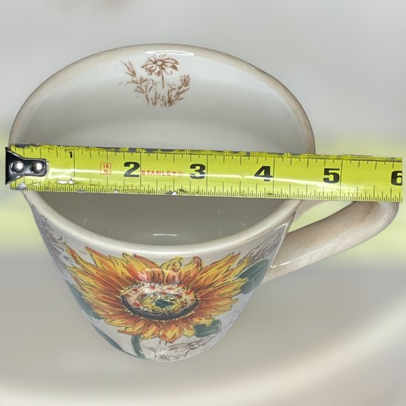 Sunflower Hand Painted Mug Cup Large Coffee Tea Soup Luster Colors Pre-Owned VF+ - Picture 9 of 10